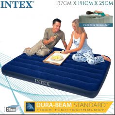 INTEX 64758 Kasur Angin Durabeam Double Blue 137X191X25cm
